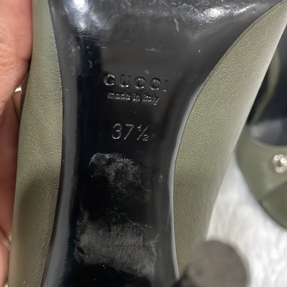 Gucci olive stilettos
